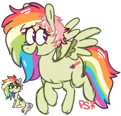 Size: 351x335 | Tagged: safe, artist:dipperclassic, derpibooru import, fluttershy, rainbow dash, pony, cute, fusion, open mouth, simple background, solo, transparent background