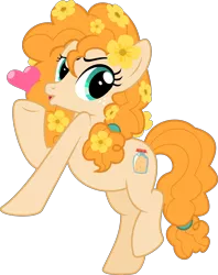 Size: 4835x6108 | Tagged: safe, artist:jhayarr23, derpibooru import, pear butter, earth pony, pony, the perfect pear, absurd resolution, buttercup, female, flower, flower in hair, mare, simple background, solo, transparent background, vector