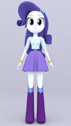 Size: 1080x1920 | Tagged: safe, artist:mkevinadam, derpibooru import, rarity, equestria girls, 3d, clothes, simple background, solo