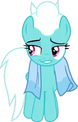 Size: 2065x3220 | Tagged: safe, artist:frownfactory, derpibooru import, fleetfoot, pegasus, pony, parental glideance, .svg available, female, mare, purple eyes, simple background, smiling, smug, solo, svg, towel, transparent background, vector, white hair, white mane, white tail