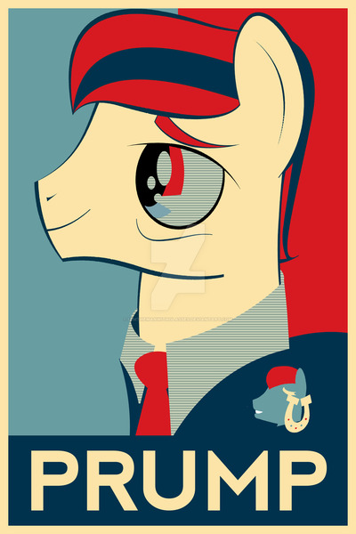 Size: 1024x1536 | Tagged: safe, artist:iamthemanwithglasses, derpibooru import, oc, oc:donald trump, oc:trump, ponified, pony, american presidents, clothes, donald trump, hope poster, make america great again, make equestria great again, politics, republican, suit, trump, united states, watermark