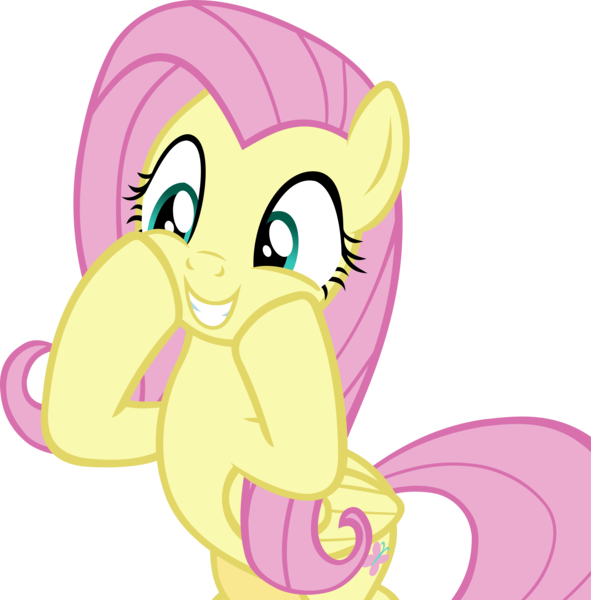 Size: 4563x4631 | Tagged: safe, artist:ironm17, derpibooru import, fluttershy, pegasus, pony, discordant harmony, absurd resolution, cute, grin, happy, shyabetes, simple background, smiling, solo, transparent background, vector