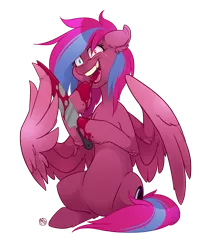 Size: 2003x2500 | Tagged: semi-grimdark, artist:kez, derpibooru import, oc, oc:pima pie, unofficial characters only, pegasus, pony, crazy face, faic, female, heterochromia, hoof licking, insanity, knife, licking, mare, simple background, tongue out, transparent background