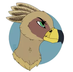 Size: 887x867 | Tagged: safe, artist:catmele0n, derpibooru import, oc, oc:serilde, unofficial characters only, gryphon, bust, portrait, simple background, solo, transparent background