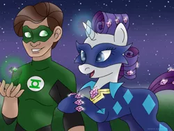 Size: 1024x768 | Tagged: safe, artist:lavenderrain24, derpibooru import, radiance, rarity, pony, crossover, green lantern, hal jordan, power ponies