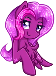 Size: 578x786 | Tagged: safe, artist:sketchyhowl, derpibooru import, oc, oc:glitterwing, unofficial characters only, pegasus, pony, bust, female, mare, portrait, simple background, solo, transparent background