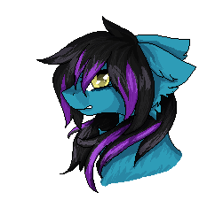 Size: 242x226 | Tagged: safe, artist:czywko, derpibooru import, oc, oc:despy, unofficial characters only, earth pony, pony, angry, bags under eyes, blind eye, bust, gift art, icon, pixel art, portrait, simple background, solo, transparent background