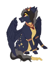 Size: 1024x1365 | Tagged: artist:absolutecactus, derpibooru import, hybrid, interspecies offspring, male, nextgen:chaos party, oc, oc:midas, offspring, parent:ahuizotl, parent:daring do, parents:darizotl, safe, simple background, solo, tail hand, transparent background, unofficial characters only