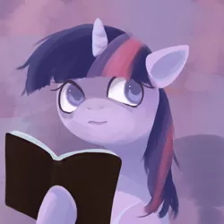 Size: 800x800 | Tagged: safe, artist:professor, derpibooru import, twilight sparkle, pony, book, female, mare, pixiv, solo