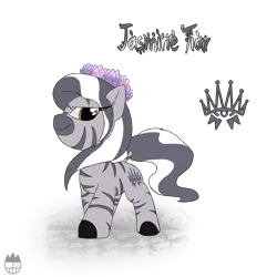 Size: 1400x1400 | Tagged: artist:sanyo2100, derpibooru import, diamond tiara, female, filly, fusion, oc, oc:akinyi, oc:jasmine tiar, safe, solo, zebra