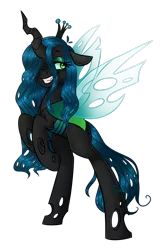 Size: 900x1395 | Tagged: safe, artist:felcia, derpibooru import, queen chrysalis, changeling, simple background, solo, transparent background