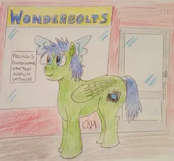 Size: 1129x1047 | Tagged: safe, artist:rapidsnap, derpibooru import, oc, oc:rapidsnap, unofficial characters only, pony, solo, traditional art, wonderbolts