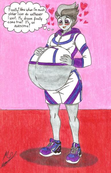 Size: 4408x6874 | Tagged: suggestive, artist:metaldudepl666, derpibooru import, rumble, equestria girls, absurd resolution, belly, big belly, bloated, blushing, clothes, crayon drawing, cross-eyed, equestria girls-ified, fetish, heart, hoodie, implied rumbloo, implied scootaloo, implied straight, impossibly large belly, inflation, male, nike, nike (brand), older, shoes, shorts, sneakers, sneakers fetish, solo, solo male, tracksuit