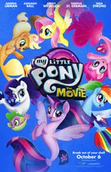 Size: 3300x5100 | Tagged: alicorn, andrea libman, applejack, ashleigh ball, cathy weseluck, derpibooru import, exclusive, fluttershy, mane seven, mane six, movie poster, my little pony logo, my little pony: the movie, official, pinkie pie, poster, puffer fish, puns in the description, rainbow dash, rarity, safe, san diego comic con, sdcc 2017, seaponified, seapony applejack, seapony fluttershy, seapony (g4), seapony pinkie pie, seapony rainbow dash, seapony rarity, seapony twilight, species swap, spike, spike the pufferfish, tabitha st. germain, tara strong, that pony sure does love being a seapony, twilight sparkle, twilight sparkle (alicorn)
