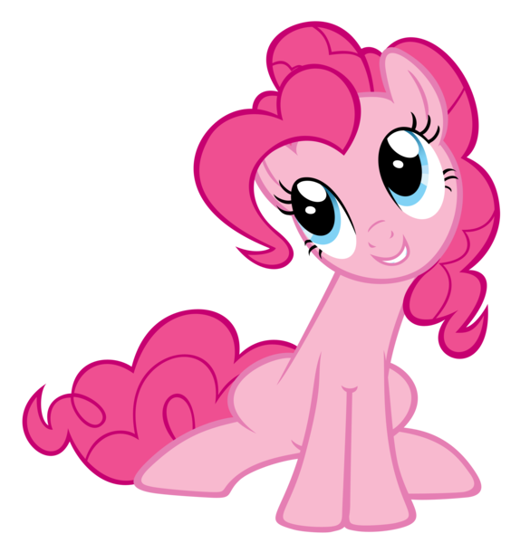 Size: 3000x3077 | Tagged: safe, artist:are-you-jealous, derpibooru import, pinkie pie, earth pony, pony, feeling pinkie keen, female, high res, mare, simple background, sitting, smiling, solo, transparent background, vector
