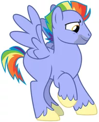 Size: 1632x2000 | Tagged: safe, derpibooru import, edit, bow hothoof, pegasus, pony, parental glideance, accessory-less edit, beard, facial hair, happy, missing accessory, missing cutie mark, simple background, spread wings, unshorn fetlocks, white background, wings