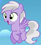 Size: 554x612 | Tagged: safe, derpibooru import, screencap, sweet pop, pegasus, pony, the cutie re-mark, cropped, female, filly, flying, foal, open mouth, solo