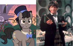 Size: 824x528 | Tagged: safe, derpibooru import, pony, comparison, doctor who, irl, patrick troughton, photo, raggedy doctor, screenshots, second doctor