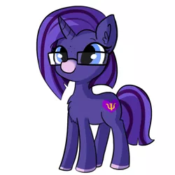Size: 1650x1650 | Tagged: safe, artist:tjpones, derpibooru import, oc, oc:empathy, unofficial characters only, pony, unicorn, commission, glasses, simple background, smiling, solo, white background
