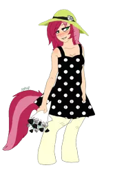 Size: 600x900 | Tagged: artist:n1pslip, blushing, bouquet, derpibooru import, oc, oc:leaf, parent:roseluck, safe, satyr, simple background, solo, transparent background, unofficial characters only