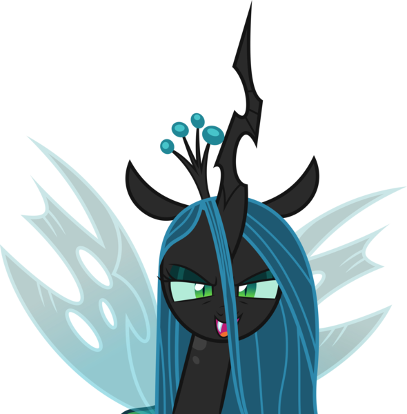 Size: 4917x5000 | Tagged: absurd resolution, artist:dashiesparkle, bust, changeling, derpibooru import, portrait, queen chrysalis, safe, simple background, solo, .svg available, transparent background, vector