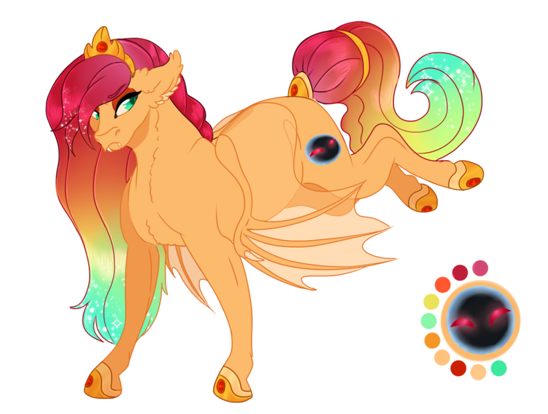 Size: 1050x793 | Tagged: safe, artist:bijutsuyoukai, derpibooru import, oc, oc:eclipse, unofficial characters only, bat pony, pony, female, magical lesbian spawn, mare, offspring, parent:princess celestia, parent:sunset shimmer, parents:sunsestia, simple background, solo, transparent background