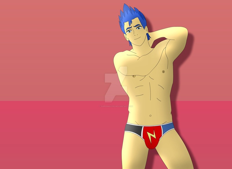 Size: 1600x1163 | Tagged: suggestive, artist:supermaxx92, derpibooru import, flash sentry, equestria girls, armpits, briefs, clothes, male, muscles, solo, solo male, speedo, underwear, watermark