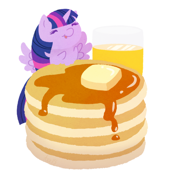 Size: 800x800 | Tagged: safe, artist:anzicorn, derpibooru import, twilight sparkle, twilight sparkle (alicorn), alicorn, pony, chibi, cute, eyes closed, food, happy, pancakes, simple background, smiling, solo, spread wings, tiny, tiny ponies, transparent background, twiabetes, wings