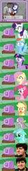 Size: 436x2680 | Tagged: alicorn, angry, anthro, applejack, crying, derpibooru import, dragon, edit, exploitable meme, fluttershy, human, irl, irl human, jontron, lyra heartstrings, mane seven, mane six, meme, obligatory pony, photo, pinkie pie, rage, rainbow dash, rarity, reaction, safe, shocked, spike, surprised, tv meme, twilight sparkle, twilight sparkle (alicorn), wat, why