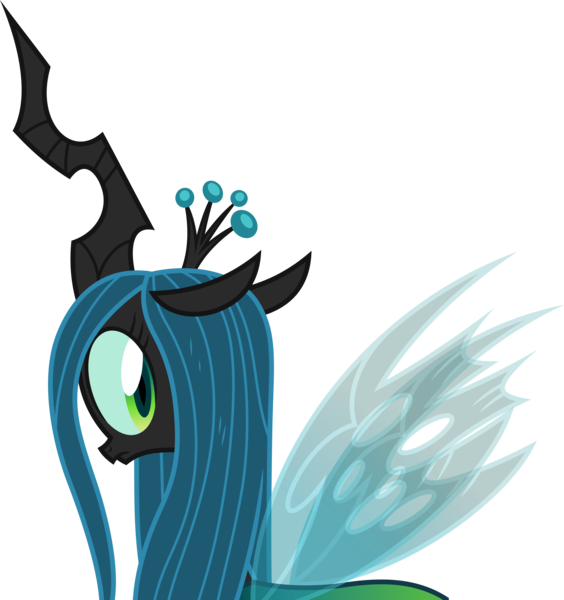 Size: 4697x5000 | Tagged: absurd resolution, artist:dashiesparkle, changeling, changeling queen, derpibooru import, looking back, queen chrysalis, rear view, safe, simple background, solo, .svg available, to where and back again, transparent background, vector