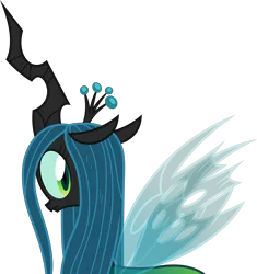 Size: 4697x5000 | Tagged: absurd resolution, artist:dashiesparkle, changeling, changeling queen, derpibooru import, looking back, queen chrysalis, rear view, safe, simple background, solo, .svg available, to where and back again, transparent background, vector