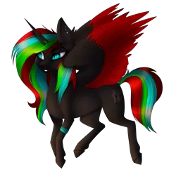 Size: 3721x3609 | Tagged: safe, artist:crazllana, derpibooru import, oc, oc:nova, unofficial characters only, alicorn, pony, colored wings, female, high res, mare, multicolored wings, simple background, solo, transparent background