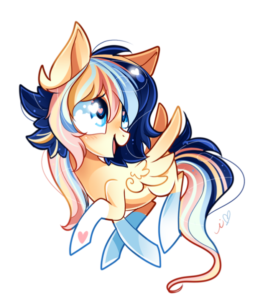 Size: 600x707 | Tagged: safe, artist:ipun, derpibooru import, oc, oc:hanuel, unofficial characters only, pegasus, pony, commission, female, heart eyes, mare, simple background, solo, transparent background, wingding eyes