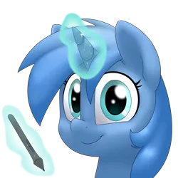 Size: 3000x3000 | Tagged: safe, artist:victoreach, derpibooru import, oc, oc:double colon, unofficial characters only, pony, unicorn, bust, commission, female, image, levitation, magic, mare, png, portrait, simple background, solo, stylus, telekinesis, transparent background