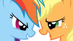 Size: 5000x2790 | Tagged: safe, artist:are-you-jealous, derpibooru import, applejack, rainbow dash, pony, fall weather friends, high res, simple background, transparent background, vector