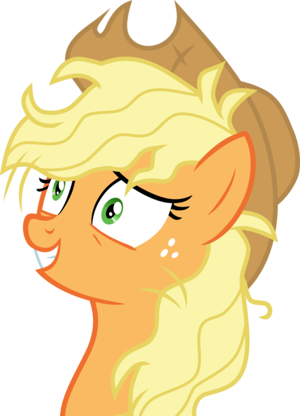 Size: 4162x5779 | Tagged: safe, artist:frownfactory, derpibooru import, applejack, earth pony, pony, fame and misfortune, .svg available, absurd resolution, blonde, blonde hair, blonde mane, cowboy hat, dishevelled, female, frazzled, green eyes, hat, mare, orange coat, simple background, smiling, solo, stressed, svg, transparent background, vector, yellow hair, yellow mane