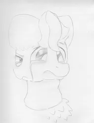 Size: 974x1280 | Tagged: safe, artist:andandampersand, derpibooru import, oc, oc:andandampersand, unofficial characters only, pony, bust, clothes, crying, grayscale, monochrome, portrait, solo