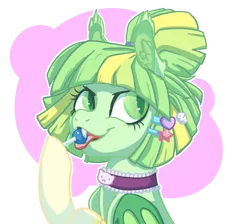 Size: 1000x895 | Tagged: safe, artist:partypoison, artist:pixipoison, derpibooru import, oc, oc:sourpatch, unofficial characters only, bat pony, pony, choker, simple background, solo