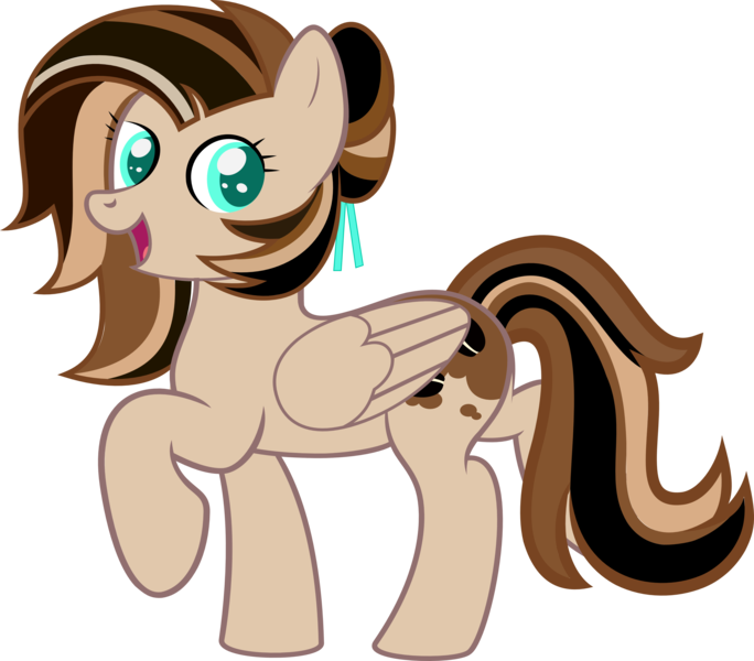 Size: 3422x3000 | Tagged: safe, artist:bigmk, deleted from derpibooru, derpibooru import, oc, oc:chocolate, unofficial characters only, pegasus, pony, female, high res, mare, raised hoof, raised leg, simple background, solo, transparent background