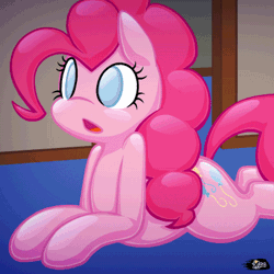 Size: 400x400 | Tagged: safe, artist:ggumbaramggun, derpibooru import, pinkie pie, pony, animated, cute, diapinkes, gif, looking at you, open mouth, smiling, solo