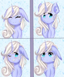 Size: 5000x6000 | Tagged: safe, artist:shimayaeiko, derpibooru import, oc, oc:moonbow, unofficial characters only, pony, unicorn, absurd resolution, blushing, crying, cute, embarrassed, expressions, floppy ears, happy, sad, solo, worried, ych result