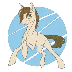 Size: 1000x1000 | Tagged: safe, artist:sunny way, derpibooru import, oc, unofficial characters only, earth pony, pony, colored, colored lineart, male, rcf community, request, running, smiling, solo, stallion