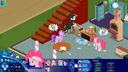 Size: 1600x900 | Tagged: safe, artist:yudhaikeledai, derpibooru import, amethyst star, pinkie pie, rainbow dash, earth pony, pegasus, pony, unicorn, bone, butt, crossover, death, female, grim reaper, mare, plot, skeleton, the ponies, the sims, this ended in death