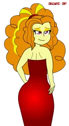 Size: 1098x2000 | Tagged: safe, artist:crazautiz, derpibooru import, adagio dazzle, equestria girls, clothes, dress, simple background, solo, transparent background