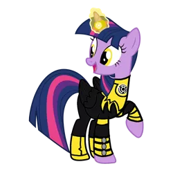 Size: 1536x1536 | Tagged: safe, artist:motownwarrior01, derpibooru import, twilight sparkle, twilight sparkle (alicorn), alicorn, pony, crossover, dc comics, female, green lantern, horn ring, mare, simple background, sinestro corps, transparent background, vector, yellow lantern