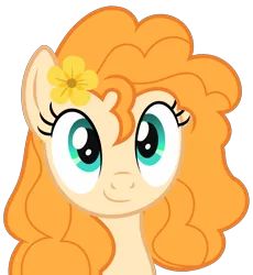 Size: 5000x5440 | Tagged: safe, artist:sollace, derpibooru import, pear butter, pony, the perfect pear, .svg available, absurd resolution, cute, pearabetes, simple background, smiling, solo, transparent background, vector
