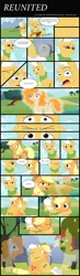 Size: 1280x4362 | Tagged: safe, artist:faitheverlasting, derpibooru import, applejack, bright mac, grand pear, pear butter, earth pony, pony, the perfect pear, :t, bittersweet, comic, crying, eyes closed, family, feels, female, floppy ears, frown, grandparent and grandchild moment, gravestone, hug, lidded eyes, male, mare, raised eyebrow, raised hoof, right in the feels, sad, stallion, the feels, wide eyes