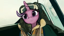 Size: 2127x1202 | Tagged: safe, artist:lunebat, derpibooru import, starlight glimmer, pony, unicorn, cockpit, dunkirk, female, fighter pilot, goggles, mare, pilot, plane, supermarine spitfire, world war ii