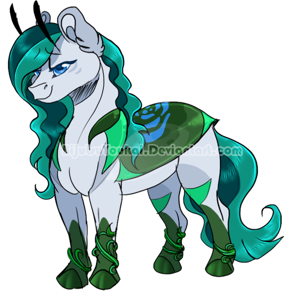 Size: 800x800 | Tagged: safe, artist:bijutsuyoukai, derpibooru import, oc, oc:rose, unofficial characters only, grottoling, original species, pony, female, simple background, solo, transparent background, watermark