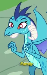 Size: 369x590 | Tagged: cropped, cute, derpibooru import, discovery family logo, dragon, emberbetes, happy, princess ember, safe, screencap, solo, triple threat
